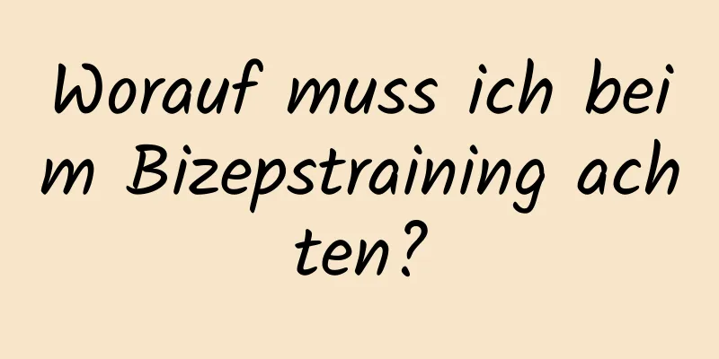 Worauf muss ich beim Bizepstraining achten?