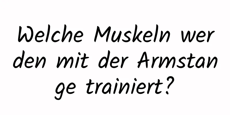 Welche Muskeln werden mit der Armstange trainiert?