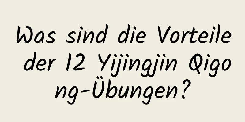 Was sind die Vorteile der 12 Yijingjin Qigong-Übungen?