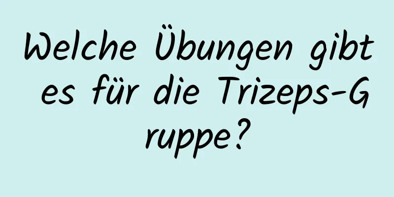 Welche Übungen gibt es für die Trizeps-Gruppe?