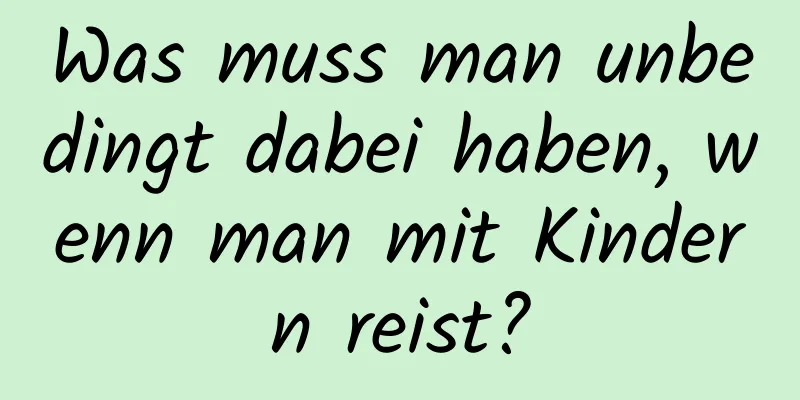 Was muss man unbedingt dabei haben, wenn man mit Kindern reist?