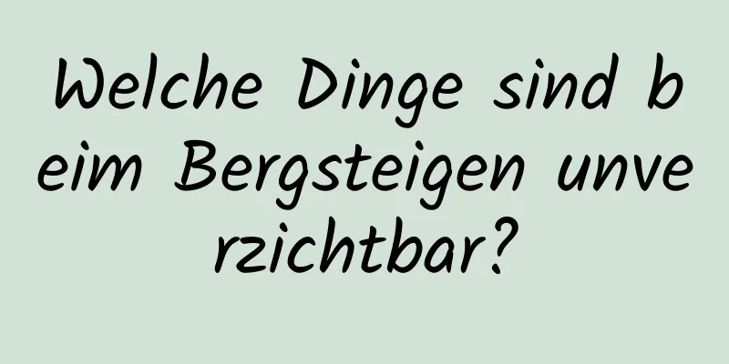 Welche Dinge sind beim Bergsteigen unverzichtbar?