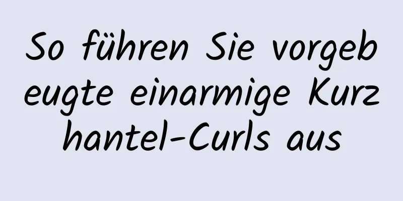 So führen Sie vorgebeugte einarmige Kurzhantel-Curls aus