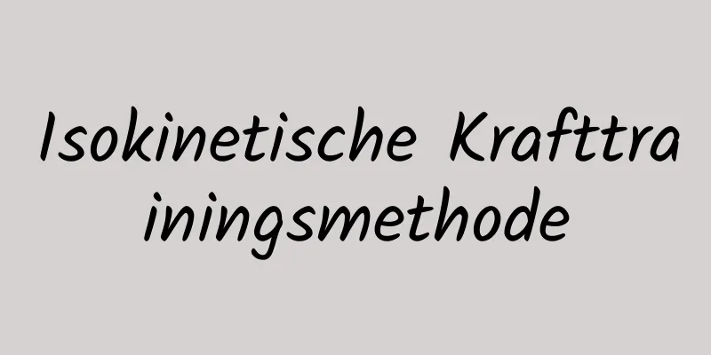 Isokinetische Krafttrainingsmethode