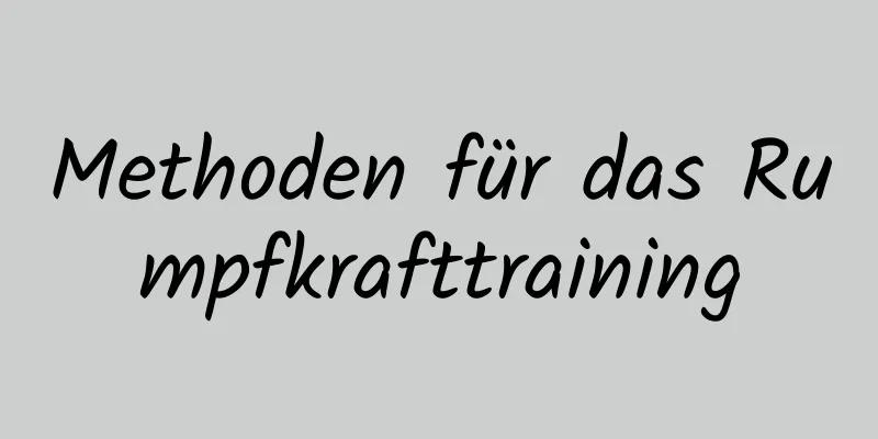 Methoden für das Rumpfkrafttraining