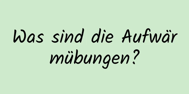 Was sind die Aufwärmübungen?