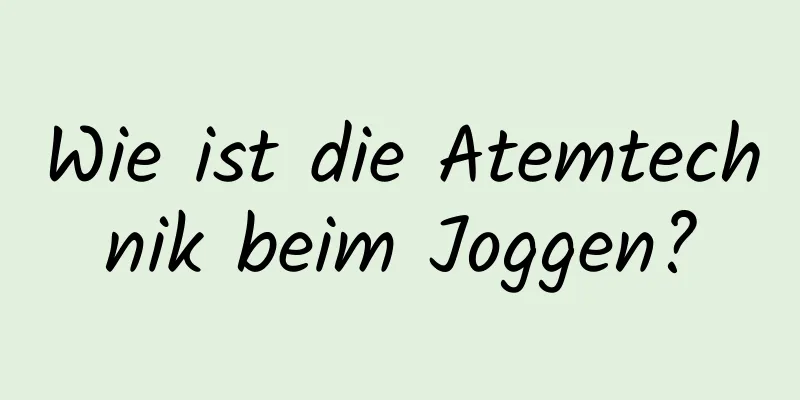 Wie ist die Atemtechnik beim Joggen?