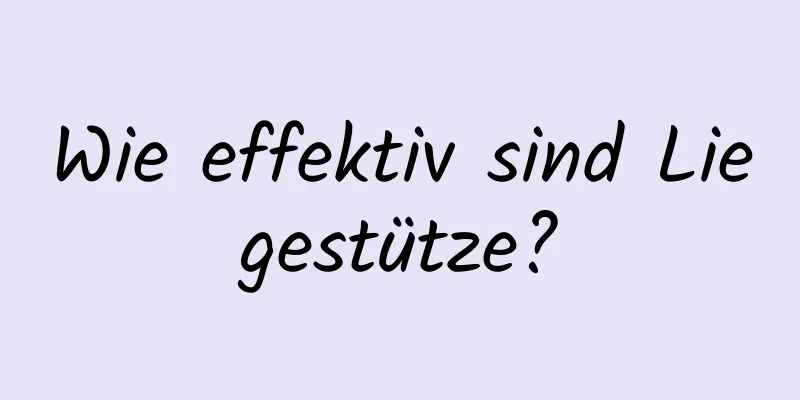 Wie effektiv sind Liegestütze?