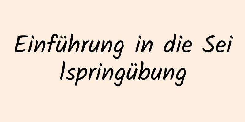 Einführung in die Seilspringübung