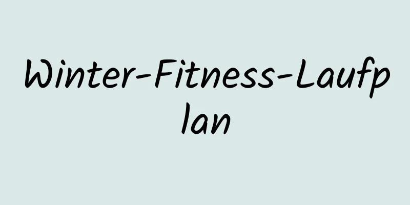 Winter-Fitness-Laufplan