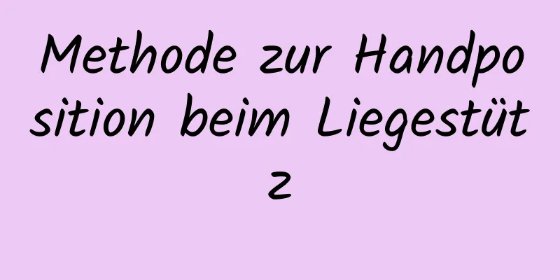 Methode zur Handposition beim Liegestütz