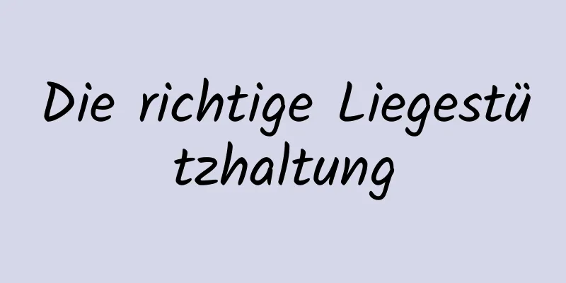 Die richtige Liegestützhaltung