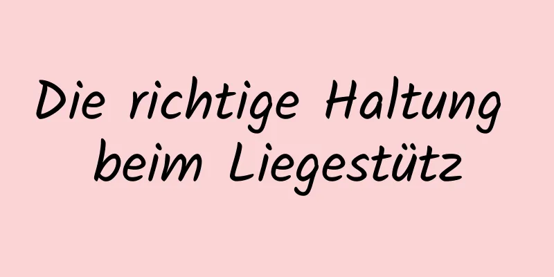 Die richtige Haltung beim Liegestütz