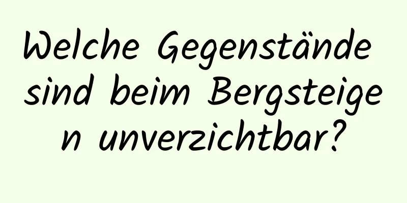 Welche Gegenstände sind beim Bergsteigen unverzichtbar?