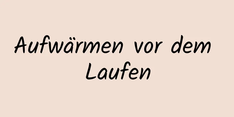 Aufwärmen vor dem Laufen