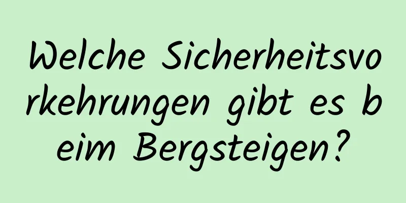 Welche Sicherheitsvorkehrungen gibt es beim Bergsteigen?