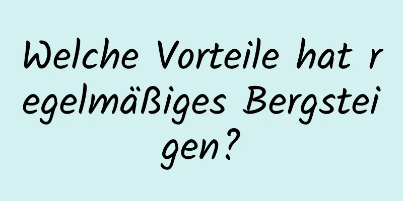 Welche Vorteile hat regelmäßiges Bergsteigen?