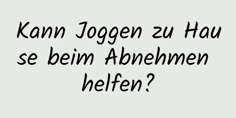 Kann Joggen zu Hause beim Abnehmen helfen?