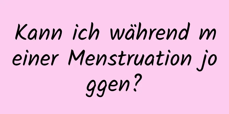 Kann ich während meiner Menstruation joggen?