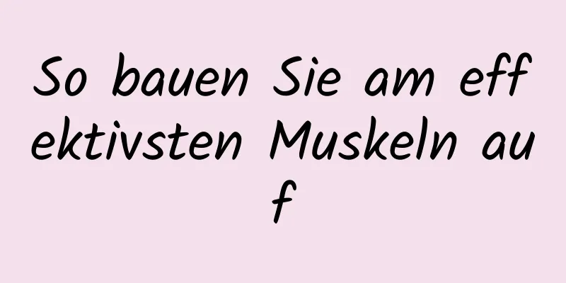 So bauen Sie am effektivsten Muskeln auf