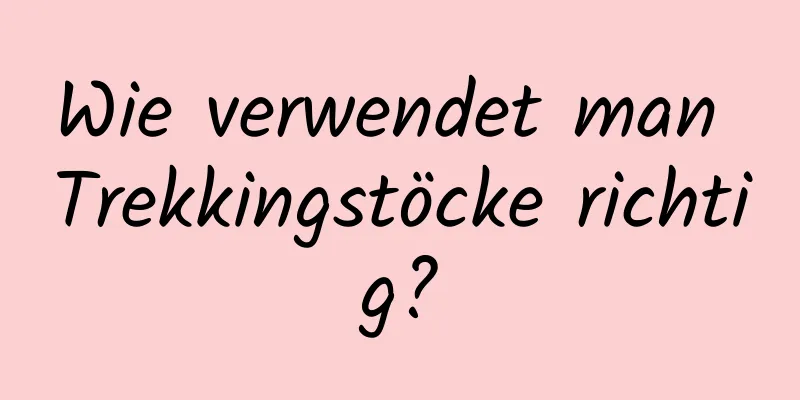 Wie verwendet man Trekkingstöcke richtig?