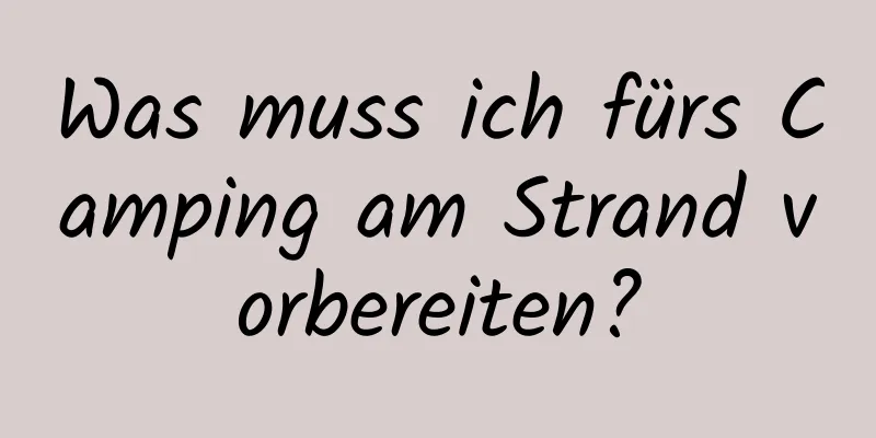 Was muss ich fürs Camping am Strand vorbereiten?