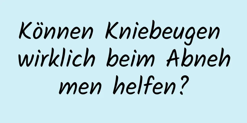 Können Kniebeugen wirklich beim Abnehmen helfen?