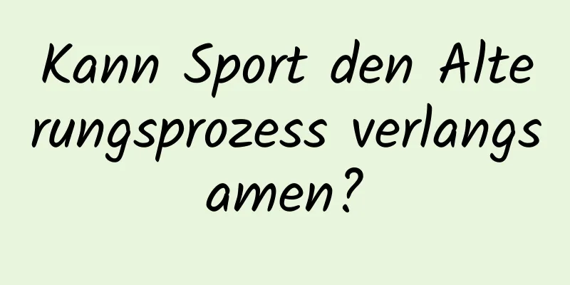 Kann Sport den Alterungsprozess verlangsamen?