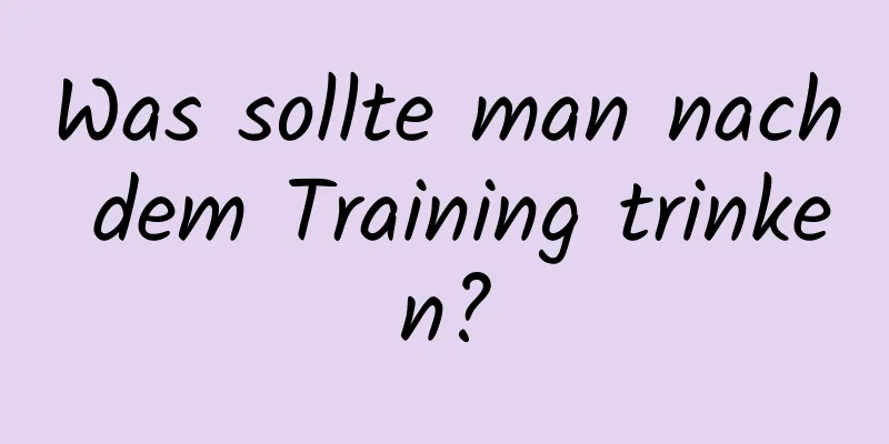 Was sollte man nach dem Training trinken?