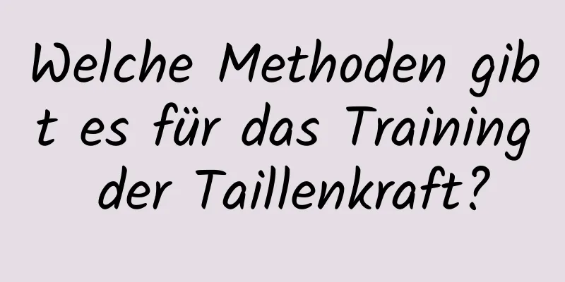 Welche Methoden gibt es für das Training der Taillenkraft?