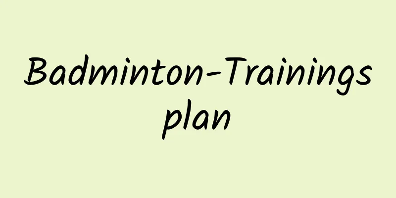 Badminton-Trainingsplan