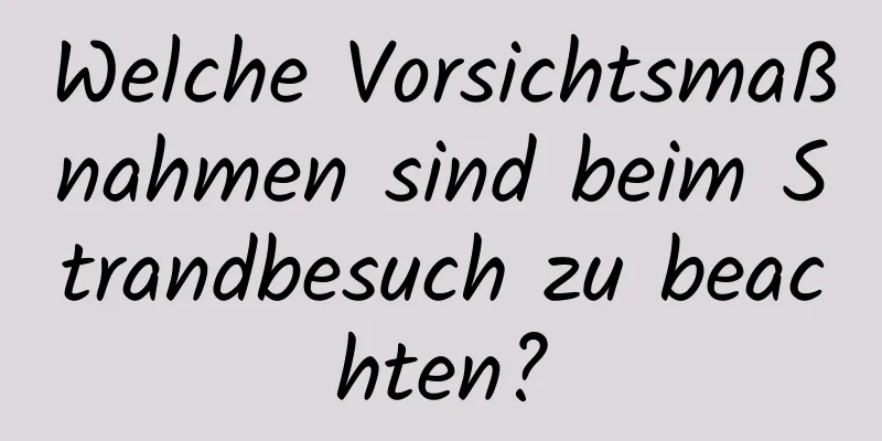 Welche Vorsichtsmaßnahmen sind beim Strandbesuch zu beachten?