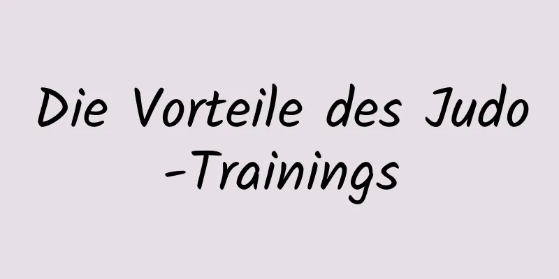 Die Vorteile des Judo-Trainings