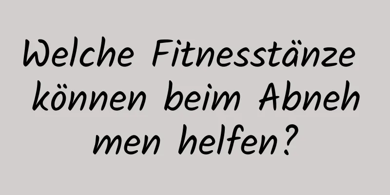 Welche Fitnesstänze können beim Abnehmen helfen?