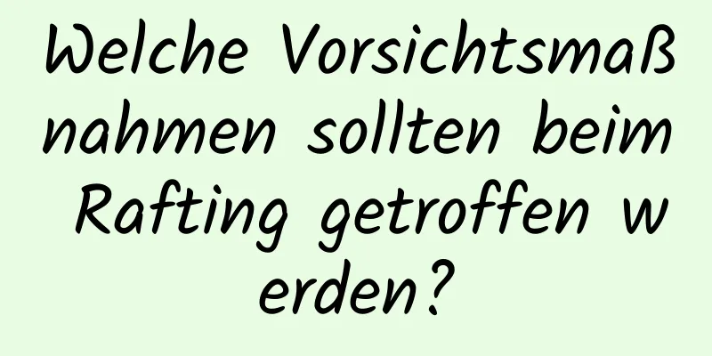 Welche Vorsichtsmaßnahmen sollten beim Rafting getroffen werden?