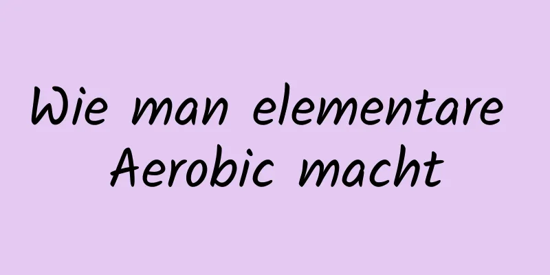 Wie man elementare Aerobic macht