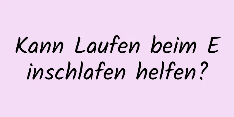 Kann Laufen beim Einschlafen helfen?