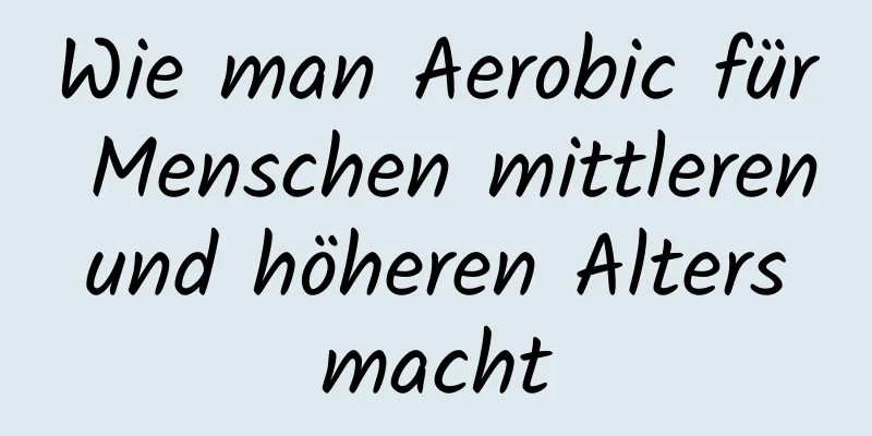 Wie man Aerobic für Menschen mittleren und höheren Alters macht