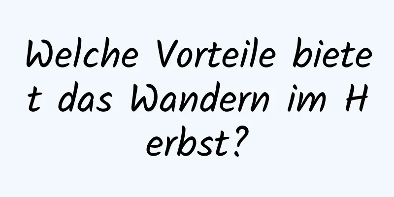 Welche Vorteile bietet das Wandern im Herbst?