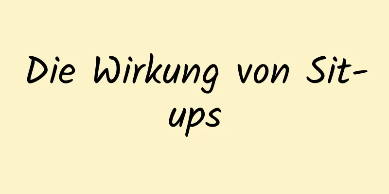 Die Wirkung von Sit-ups