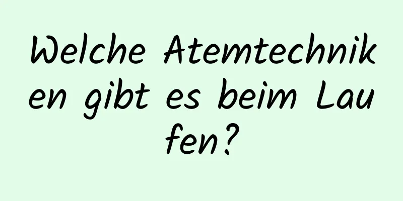 Welche Atemtechniken gibt es beim Laufen?