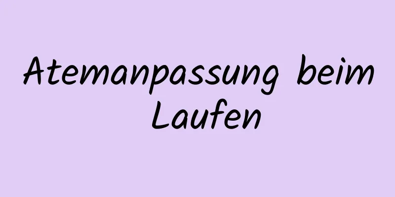 Atemanpassung beim Laufen