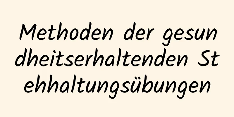 Methoden der gesundheitserhaltenden Stehhaltungsübungen