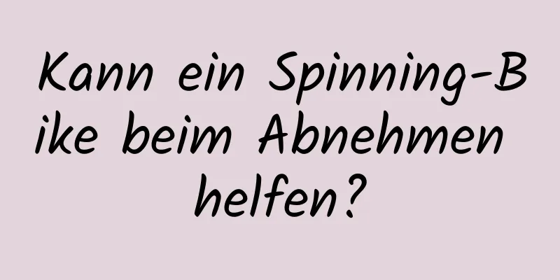 Kann ein Spinning-Bike beim Abnehmen helfen?