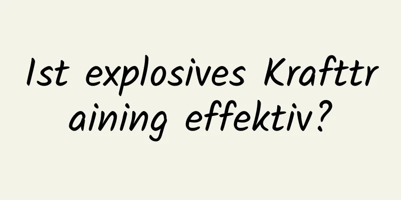 Ist explosives Krafttraining effektiv?