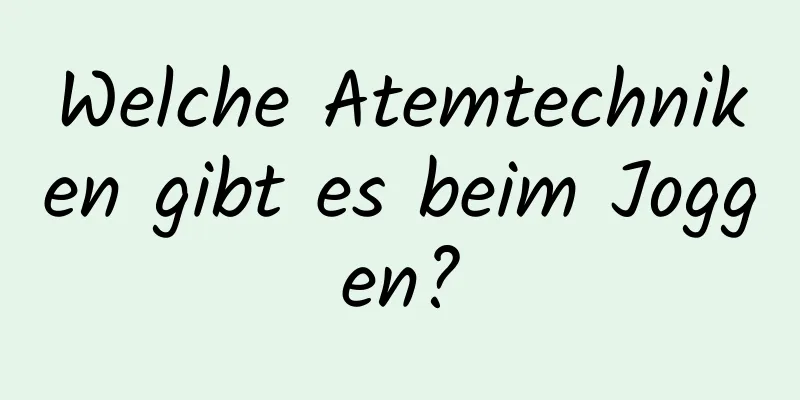 Welche Atemtechniken gibt es beim Joggen?