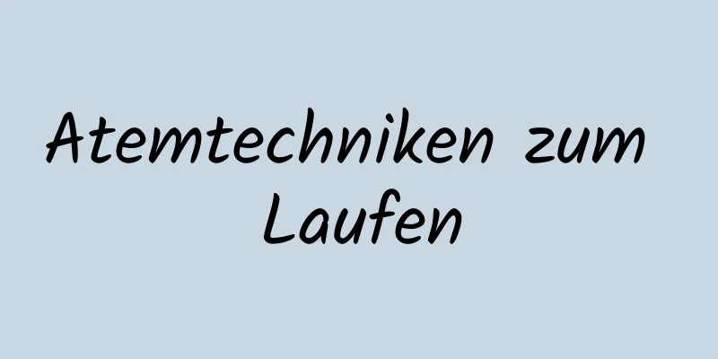 Atemtechniken zum Laufen