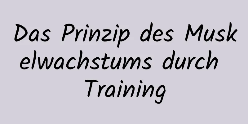 Das Prinzip des Muskelwachstums durch Training