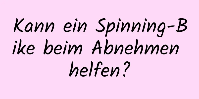 Kann ein Spinning-Bike beim Abnehmen helfen?