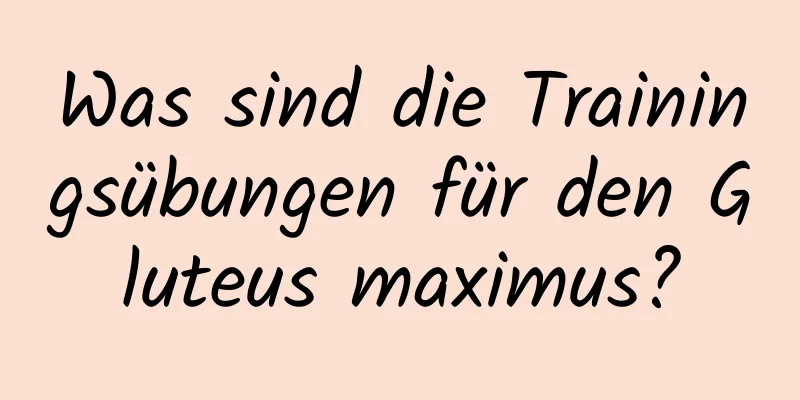 Was sind die Trainingsübungen für den Gluteus maximus?